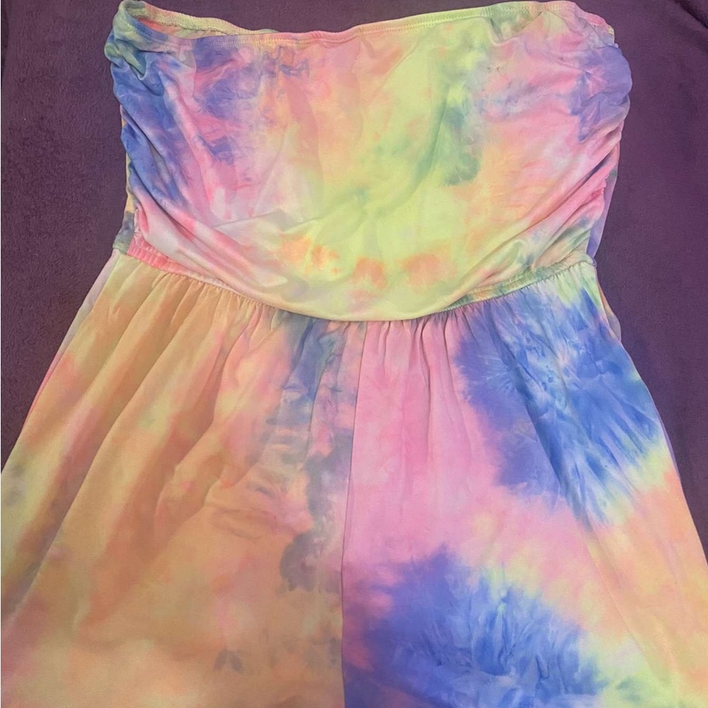 Strapless romper